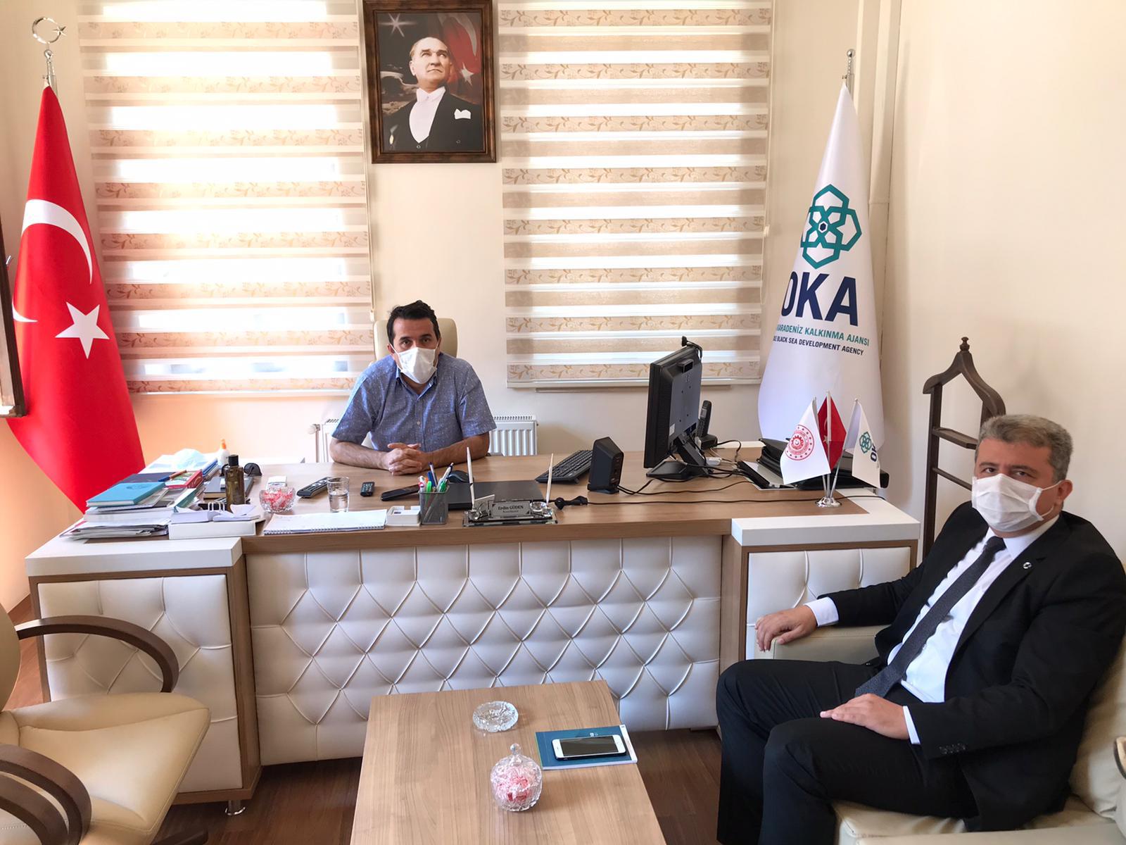 Birlik Müdürü Mustafa Örgüt, Orta Karadeniz Kalkınma Ajansı (OKA) Amasya Yatırım Destek Ofisini Ziyaret Etti